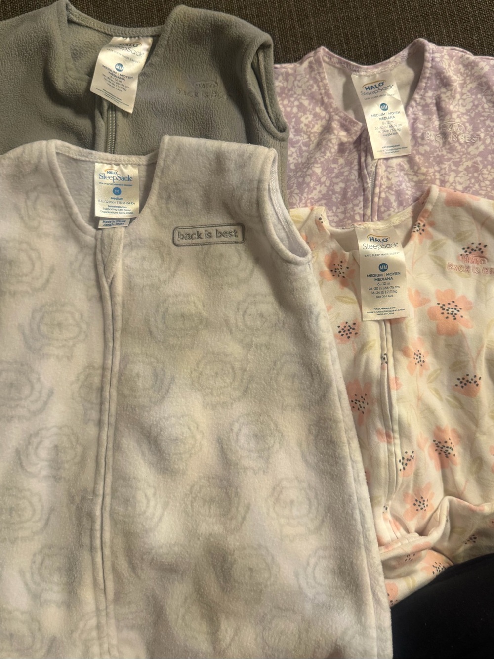 4 Medium Halo Sleep Sacks